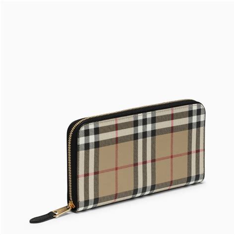 burberry zip around wallet men|burberry vintage check wallet.